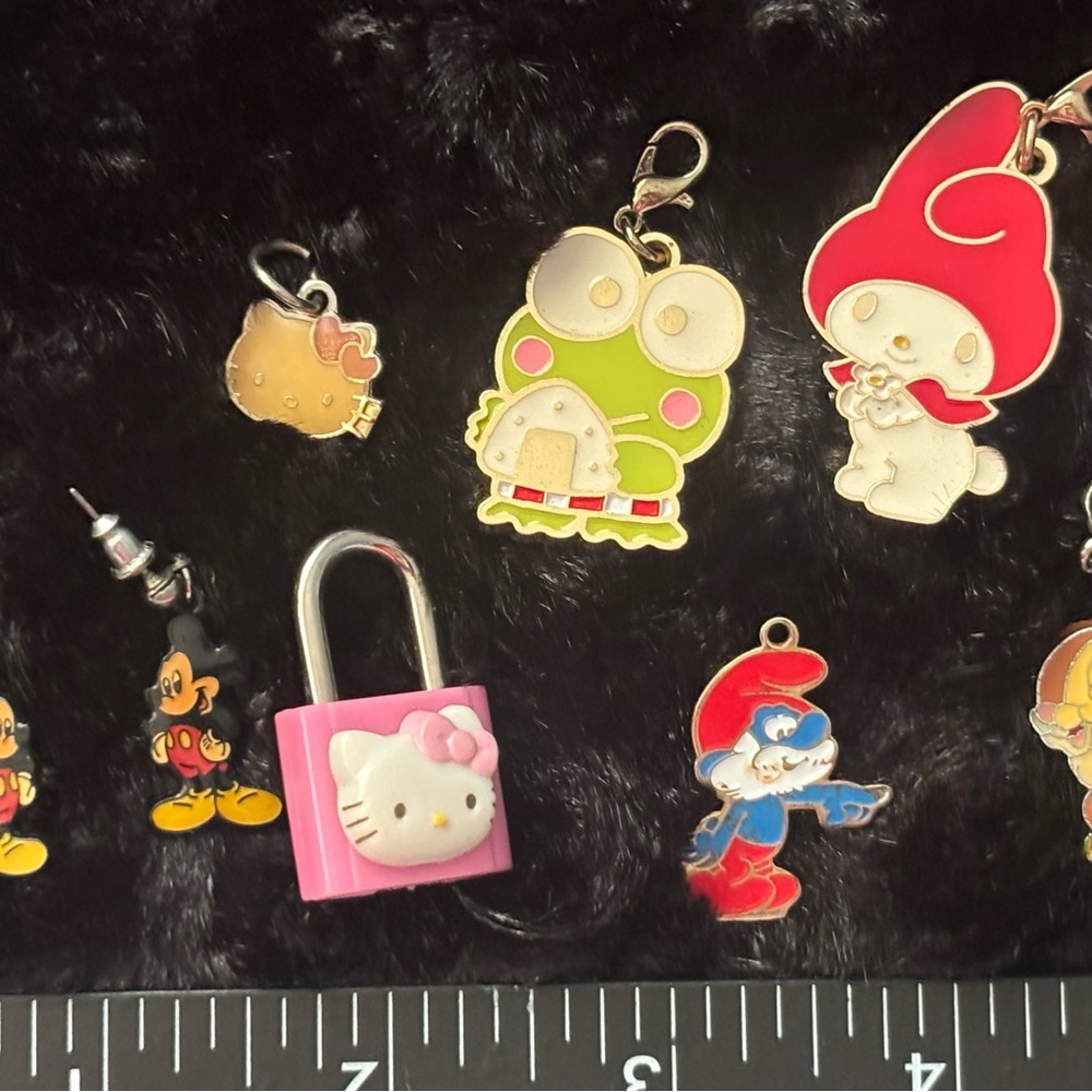 Disney Black Mickey Silhouette Earrings,Hello Kitty Sanrio Disney CharacterSmurf